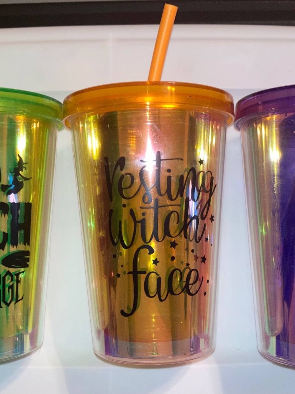 3 Halloween Iridescent Tumblers
